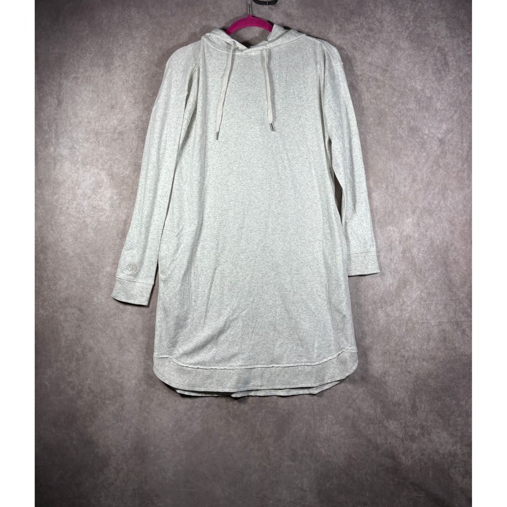 The Normal Brand Hoodie Dress Womens M Gray Heathered Long Sleeve Pockets Casual